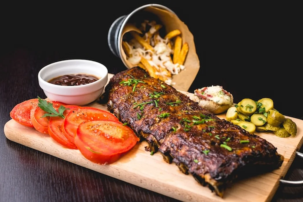 Yummy Ribs and Chips at The Schooner Restaurant